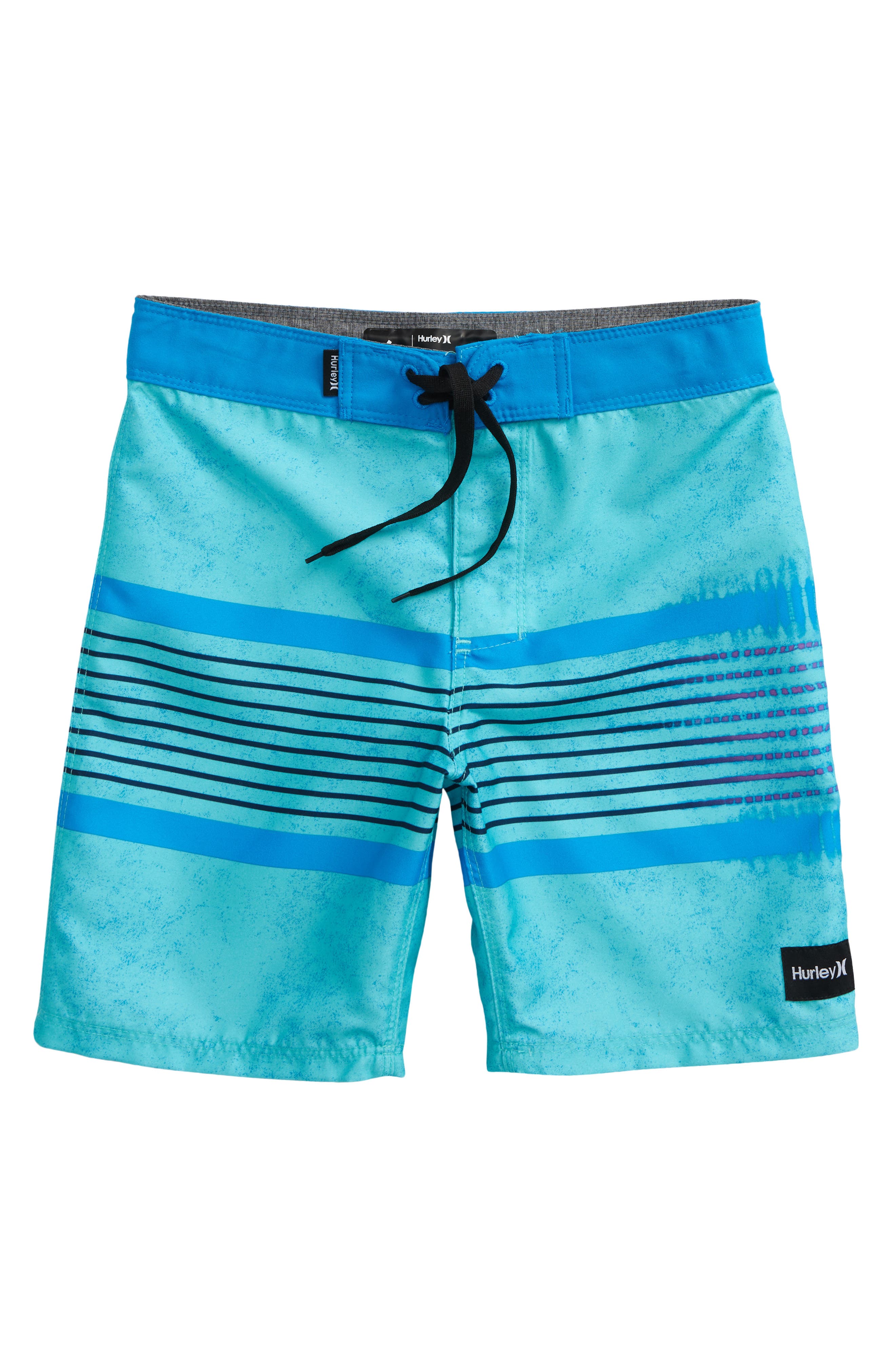 Mens Beach Shorts Palm Trees in Moonlight Solid Board Swimming Trunks Adjustable Board Shorts 